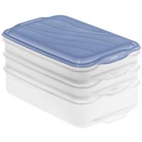 Rotho rondo vleeswarendoos 2x0.75l 1x1.35l horizon blauw/transparant - thumbnail