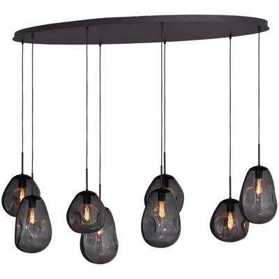 Masterlight HanglampLava Oval 8x smoke glas - 2764-05-160-60-80522
