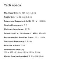 Q Acoustics: 3090c Centerspeaker - Satin white - thumbnail