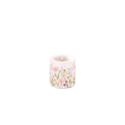 Ambiente Kaars small pastel flowers roze