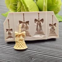 2 PC'S kerst Bells chocolade snoep cookie cake versieren tools DIY bakken fondant food grade siliconen mal (wit) - thumbnail
