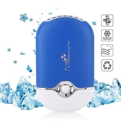 Draagbare Mini USB lading airconditioner koel Handheld kleine Fan (blauw)
