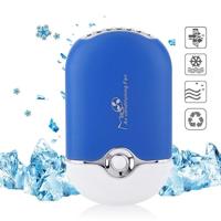 Draagbare Mini USB lading airconditioner koel Handheld kleine Fan (blauw) - thumbnail
