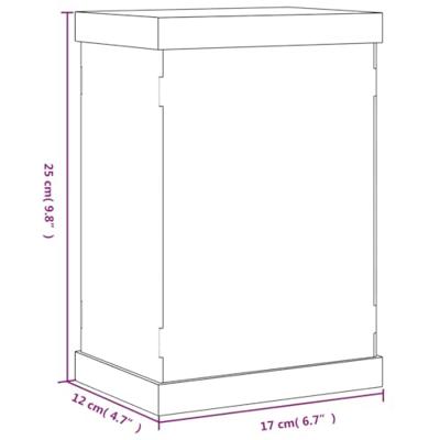 Vitrine transparant 17x12x25 cm acryl