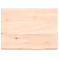 VidaXL Wastafelblad 40x30x(2-6) cm onbehandeld massief hout - thumbnail