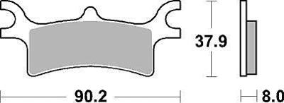 TRW remblokken "mcb 798 brake pad mcb 798 si sintered metal