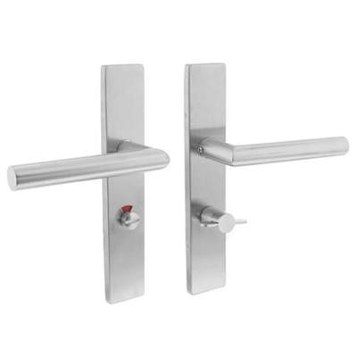 Intersteel Deurkruk Hoek 90° op rechthoekig schild rvs geborsteld