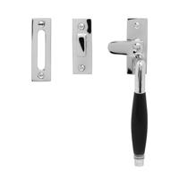 De Oude Deurklink Raamsluiting Deco, verstevigd, glanzend nikkel, rechts - thumbnail