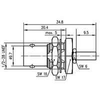 Telegärtner 100023431 100023431 BNC-connector Bus, inbouw 50 Ω 1 stuk(s) - thumbnail
