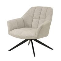 Livingfurn Draaifauteuil 'Tom' kleur Zand - thumbnail