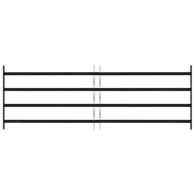 Raam Rooster Zwart 175 x 60 cm Gepoedercoat staal