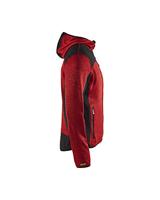 Blåkläder Gebreid vest met softshell 49302117 | Rood/Zwart | Maat L - 7330509411452 - thumbnail