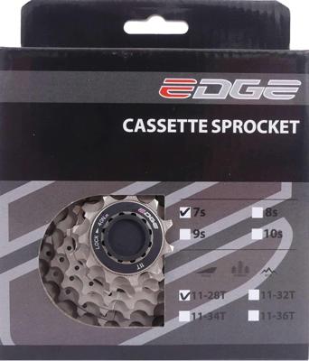 Edge cassette 7 speed cs-m5007 11-28t zilver