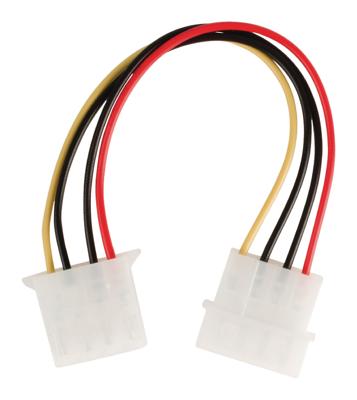Valueline VLCP74000V015 Molex Stroom Verlengkabel Molex Mannelijk - Molex Vrouwelijk 0,15 M Veelkleurig