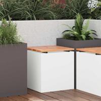 Tuinbank Wit 40 x 40 x 43 cm Staal - thumbnail