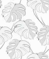 Novamur Kylie Behang met lila grijze monstera print - 81604 - thumbnail