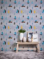 AS Creation Little Love blauw behang | 381211 - thumbnail