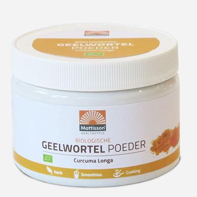 Mattisson Geelwortel poeder curcuma longa bio 125 Gram