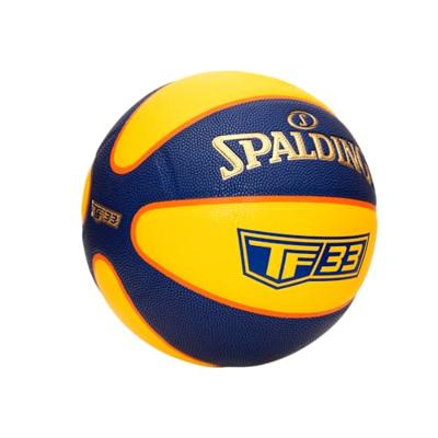 Spalding Basketbal TF-33 indoor outdoor Goud geel blauw 84352Z maat 6 Spalding Basketbal TF-33 indoor outdoor Goud geel blauw 84352Z maat 6