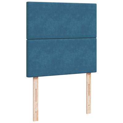 Boxspring met matras fluweel blauw 140x190 cm