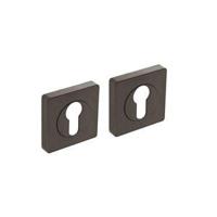 Intersteel cilinderrozetten vierkant 55x55x10mm - antraciet - thumbnail