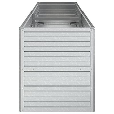 VidaXL Plantenbak verhoogd 160x40x45 cm gegalvaniseerd staal zilver