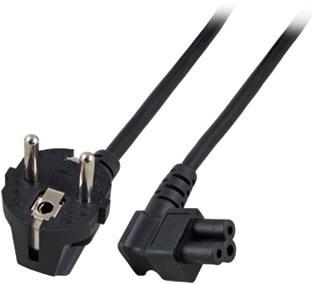ACT AK5006 230V aansluitkabel - randaarde stekker Schuko CEE7/7 male (haaks) - C5 (haaks) - 3 meter