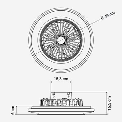 Plafondventilator Universal Blue KONA