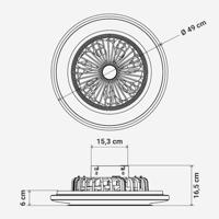 Plafondventilator Universal Blue KONA - thumbnail