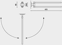 ZACK Scala Handdoekstangen glans RVS - thumbnail