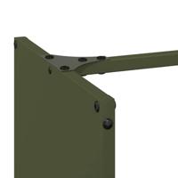 Brandhoutrek 40x30x80 cm koudgewalst staal olijfgroen - thumbnail