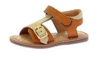 Leren kindersandalen Diazz KICKERS® kameel - thumbnail