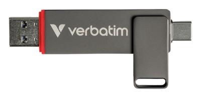 Verbatim Dual QuickStick USB-stick Retail 512 GB Zilver 32042 USB-C 3.2 Gen 1, USB-A 3.2 Gen 1 Verbatim Dual QuickStick USB-stick Retail 512 GB Zilver 32042 USB-C 3.2 Gen 1, USB-A 3.2 Gen 1