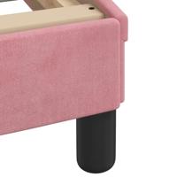 Bedframe met hoofdeinde zonder matras 80x200 cm fluweel roze - thumbnail