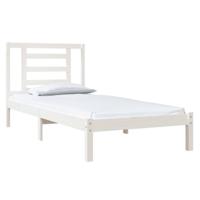 Bedframe zonder matras massief grenenhout wit 90x200 cm - thumbnail