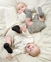 GoBabyGo antislip sokjes Alpaca wol grey melange-6-12 mnd - thumbnail