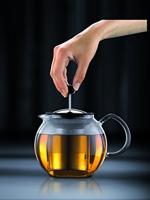 bodum ASSAM F/INOX 1.5 Liter Theekoker Transparant, Zwart - thumbnail