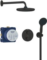 Grohe Precision inbouw regendoucheset Start 250 met 3 straalsoorten mat zwart rond - thumbnail