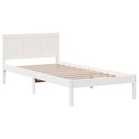 Bedframe Wit 100 x 200 cm Massief grenenhout - thumbnail