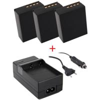3 x camera-accu's BLH-1 voor Olympus + oplader - thumbnail