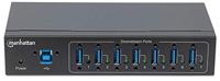 Manhattan 164405 164405 USB-hub 7 poorten USB-A USB 3.0 5 GBit/s Met metalen behuizing, Voor industriële toepassingen, Voor wandmontage Zwart - thumbnail