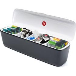 Tafeldispenser Douwe Egberts 5 vakken met inhoud zwart Tafeldispenser Douwe Egberts 5 vakken met inhoud zwart