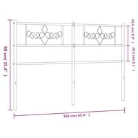Hoofdbord 160 cm metaal wit - thumbnail