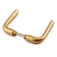 Hardbrass Deurkruk Silvia - messing getrommeld - thumbnail