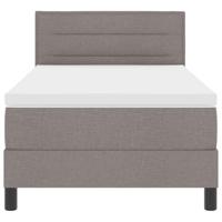 Boxspring bed met matras met hoofdeinde Taupe 80 x 200 cm Stof - thumbnail