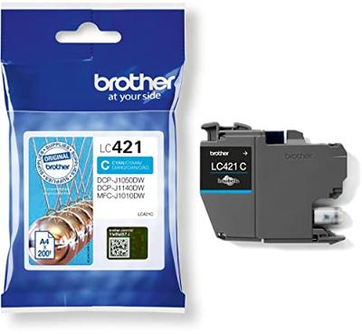 Inktcartridge brother lc-421c blauw | 5 stuks