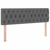Opbergbed met matras Donkergrijs 140 x 190 cm Bewerkt hout - thumbnail