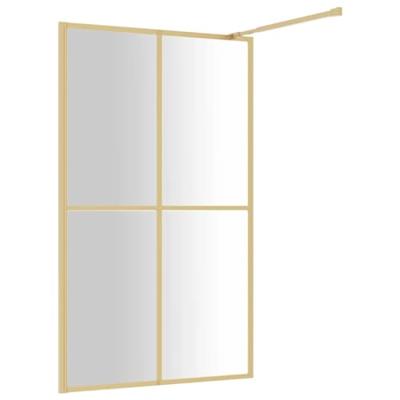 Inloopdouchewand transparant 118x195 cm ESG-glas goudkleurig - thumbnail
