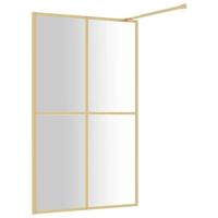 Inloopdouchewand transparant 118x195 cm ESG-glas goudkleurig - thumbnail