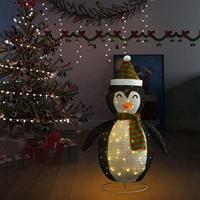 VidaXL Kerstpinguïn decoratief led 120 cm luxe stof - thumbnail